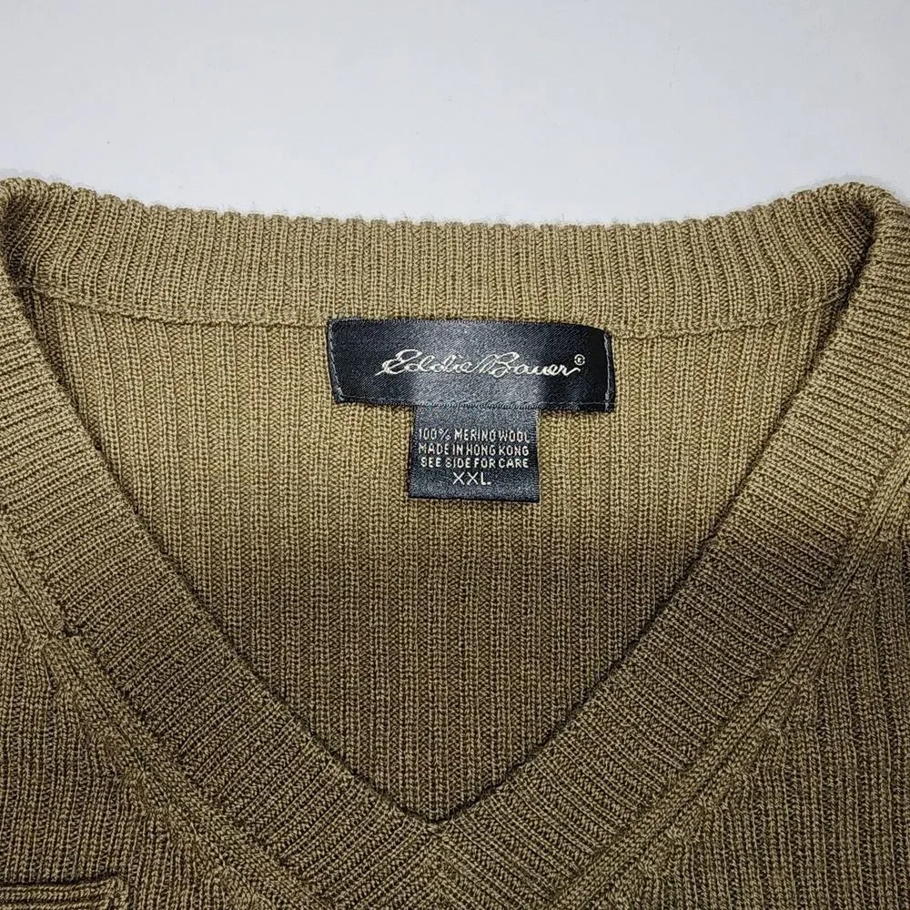 EDDIE BAUER 100%‎ MERINO WOOL LIGHTWEIGHT SWEATER SIZE XXL - Picture 2 of 10